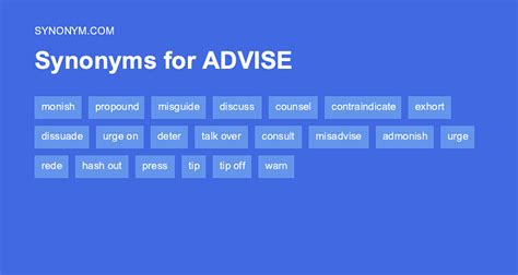 ADVISE Synonyms: 115 Similar and Opposite Words .